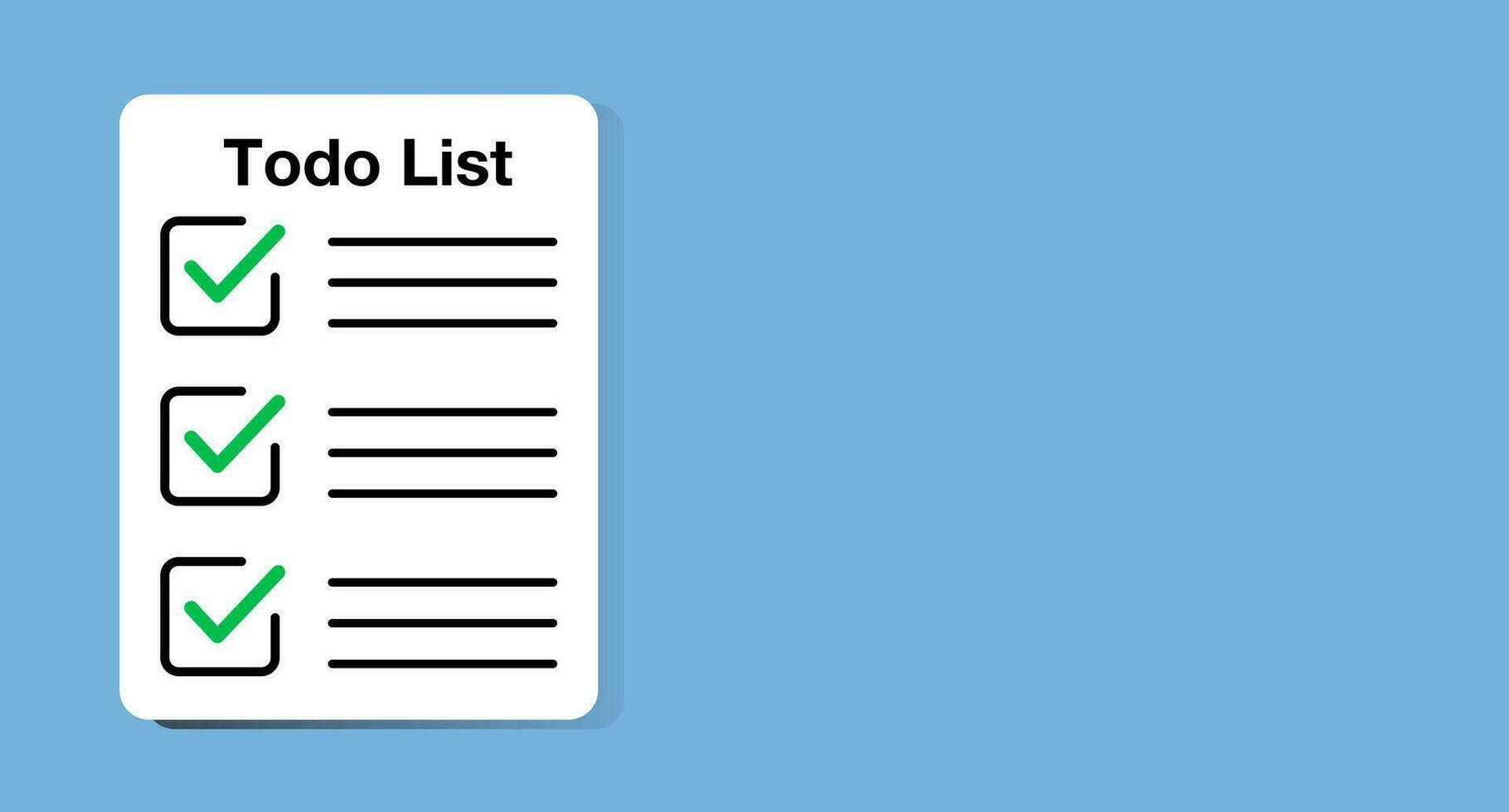 To-do list and blue background. Vector. vector