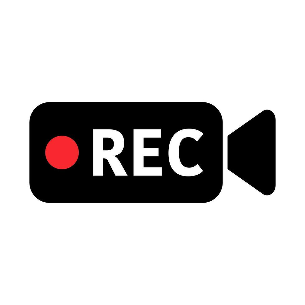 Recording camera. REC. filming. Vector. vector