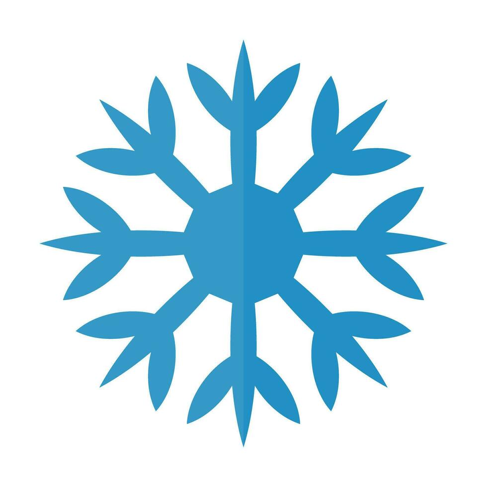 Blue ice crystal icon. Christmas design. Snow crystal. Vector. vector