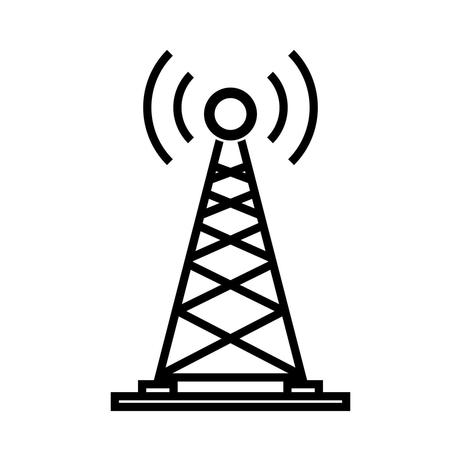 Simple transmitter. Communication tower. Vector. 26530630 Vector Art at