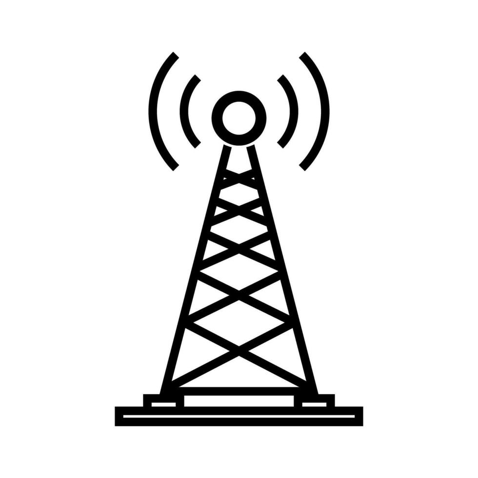 Simple transmitter. Communication tower. Vector. vector