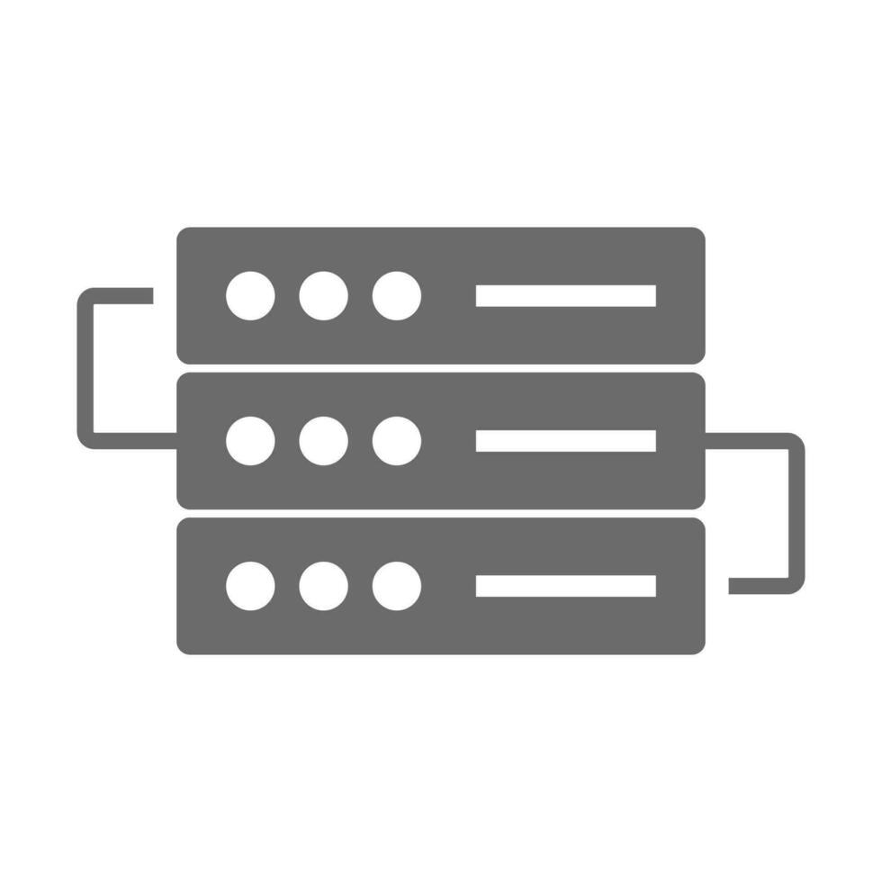 Flat design server icon. Computer and software. Vector. vector