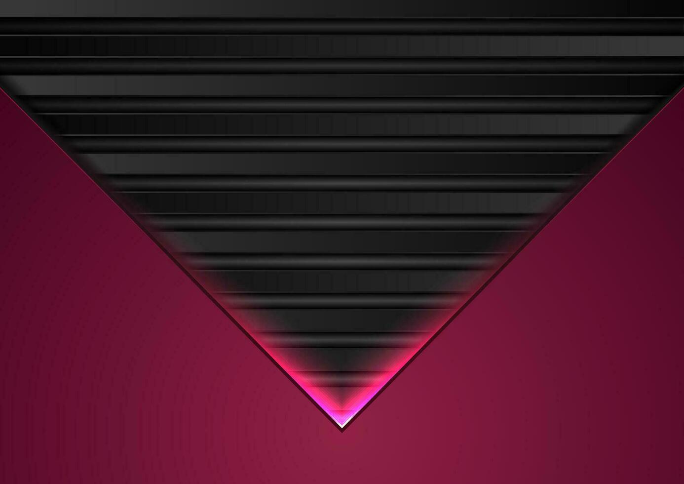 Black abstract tech background with blue neon light vector
