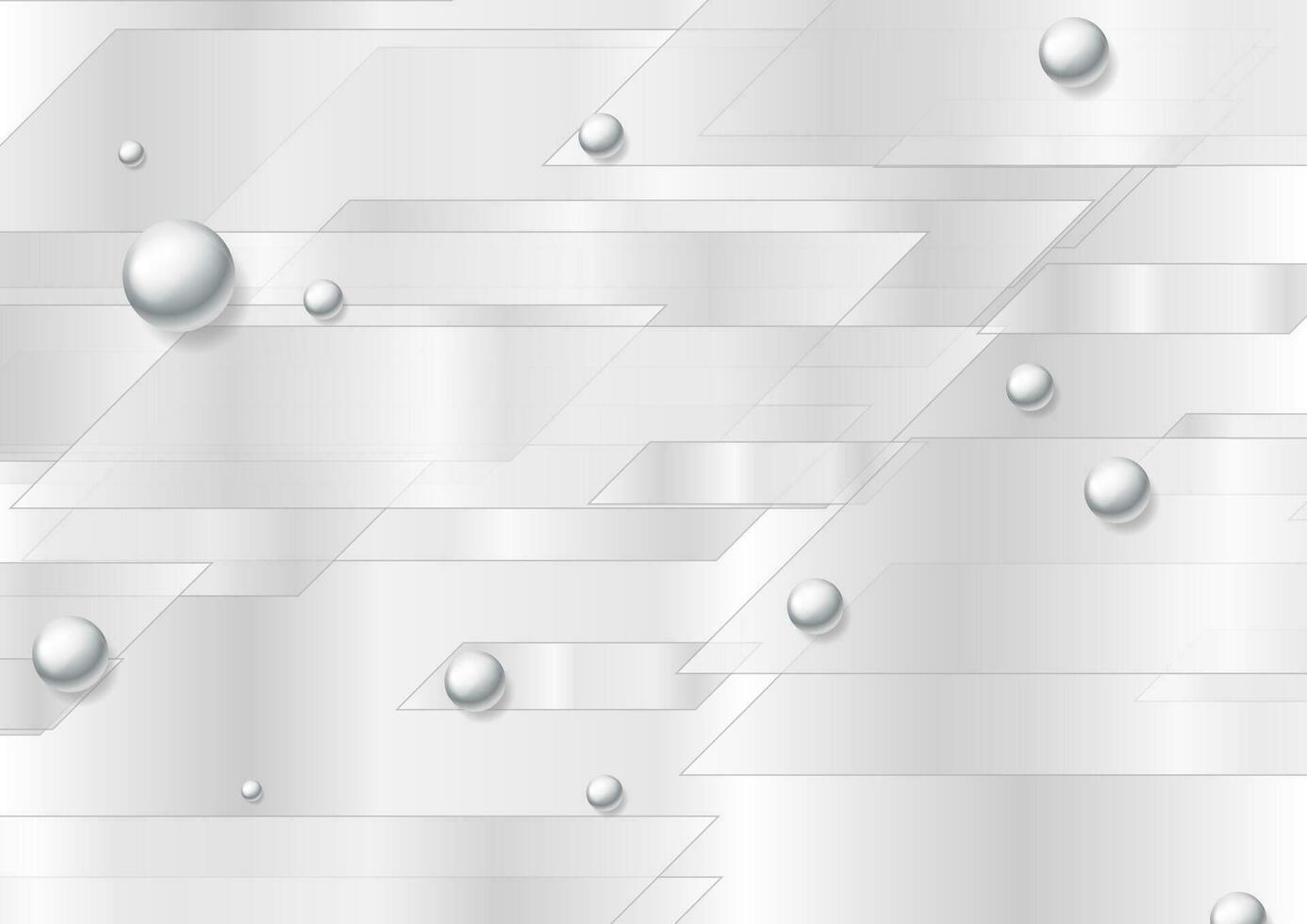 Grey tech abstract background with silver pearl beads vector