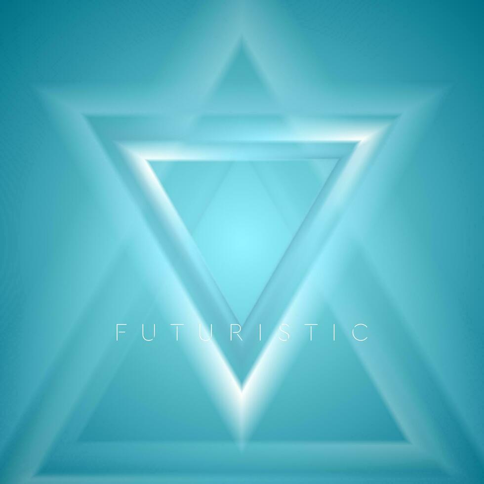 Blue triangles abstract tech futuristic background vector