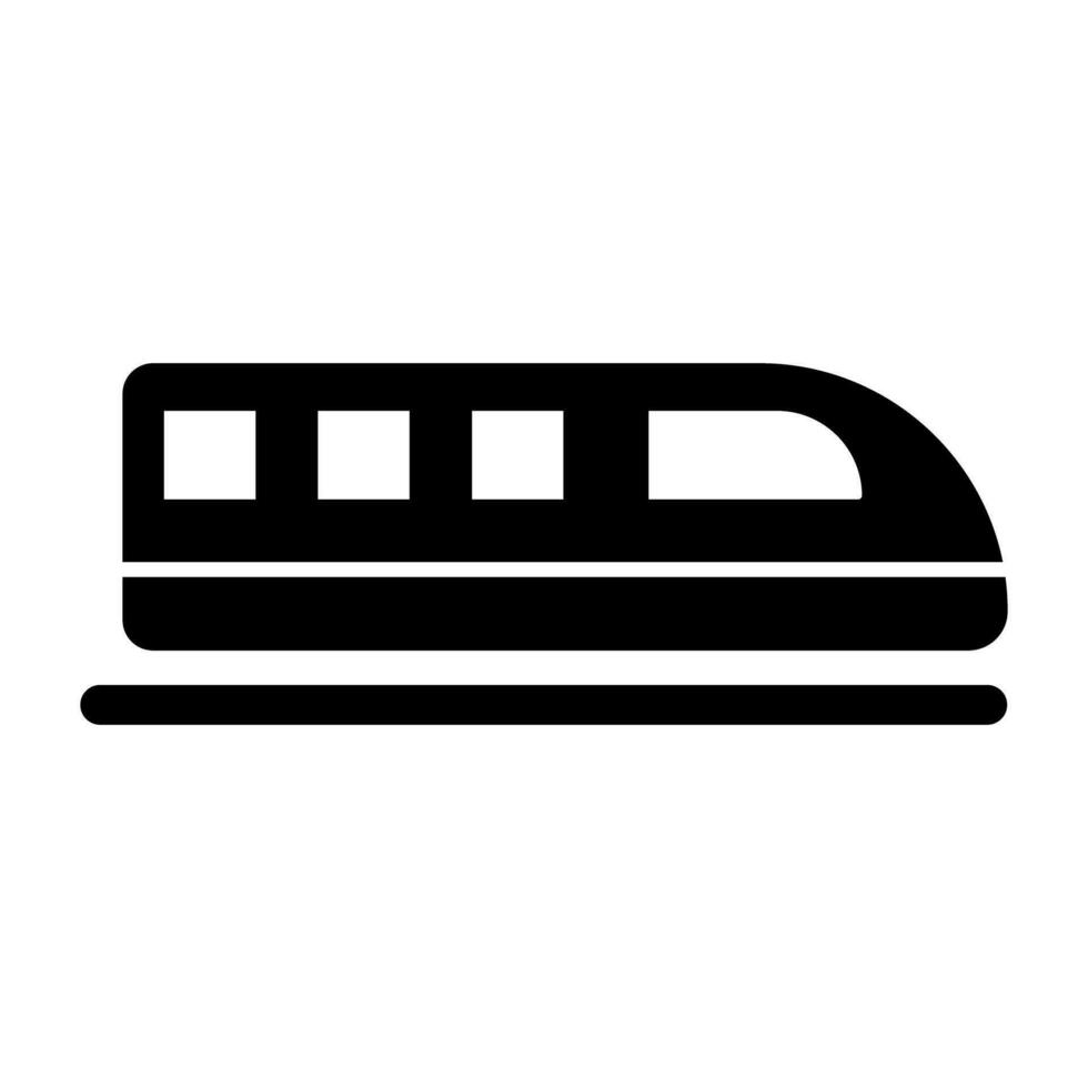 Bullet train silhouette icon. Vector. vector