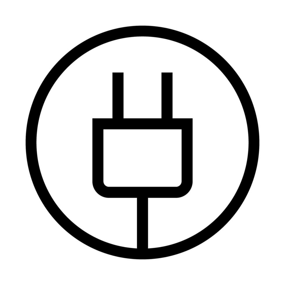 Round outlet sign. Plug sign. Vector. vector