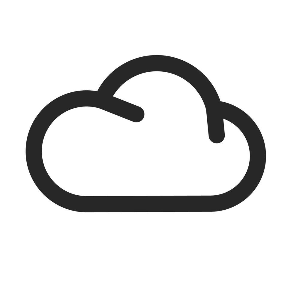 Simple cloud icon. Cloudy. Vector. vector