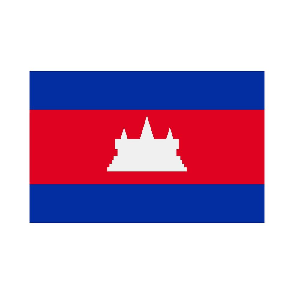 Flat design Cambodian flag icon. Cambodia. Vector. vector