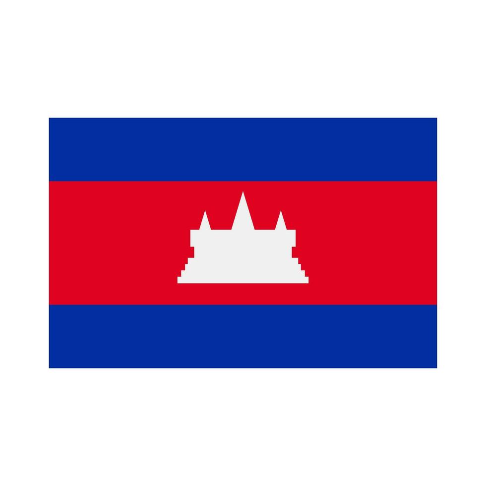 plano diseño camboyano bandera icono. Camboya. vector. vector