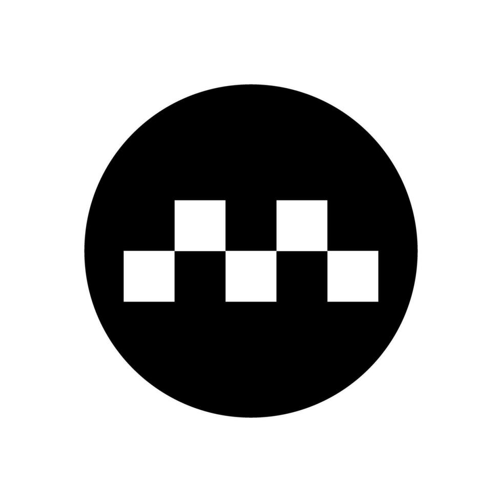 Round taxi symbol icon. Vector. vector