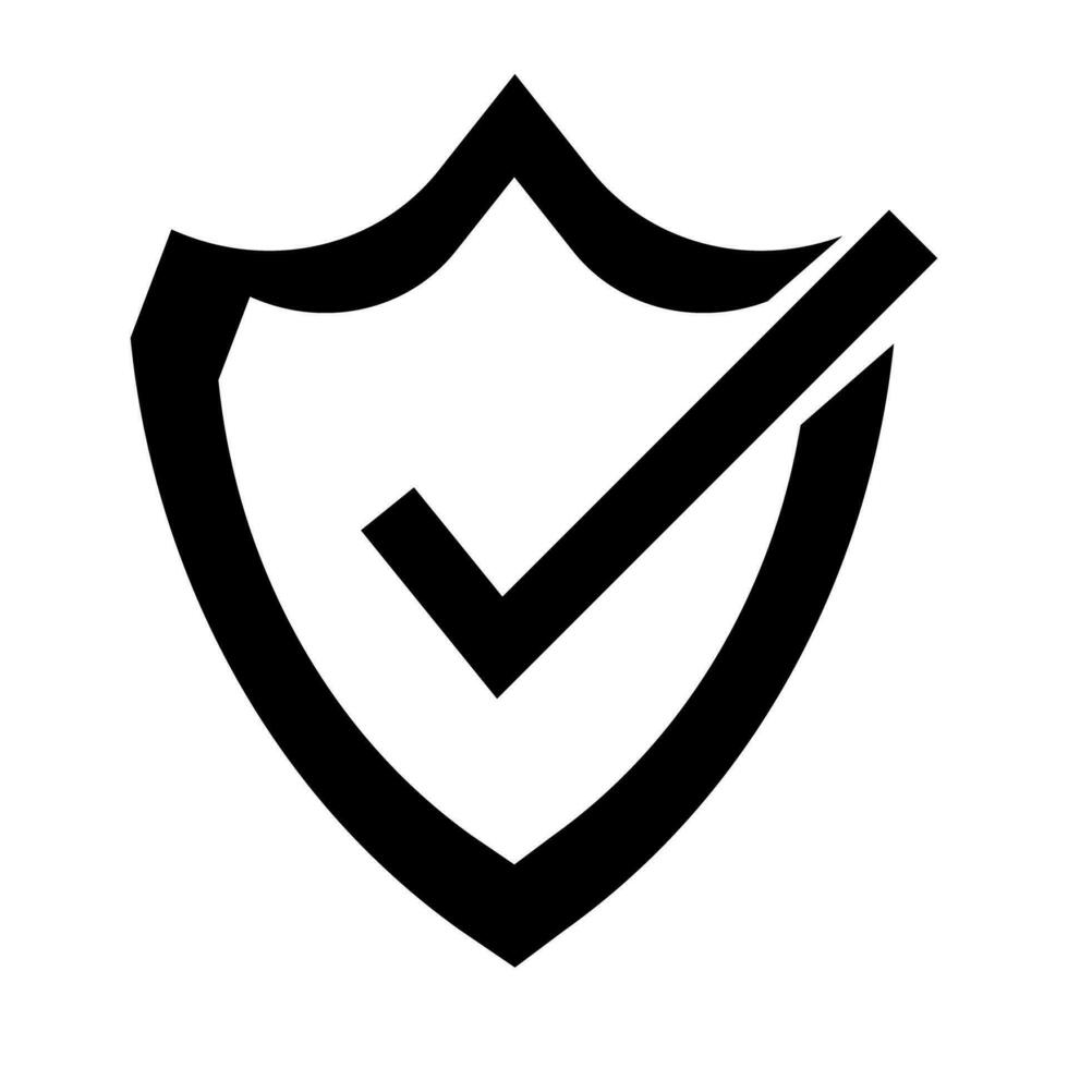 Check mark and shield icon. Anti virus icon. Vector. vector