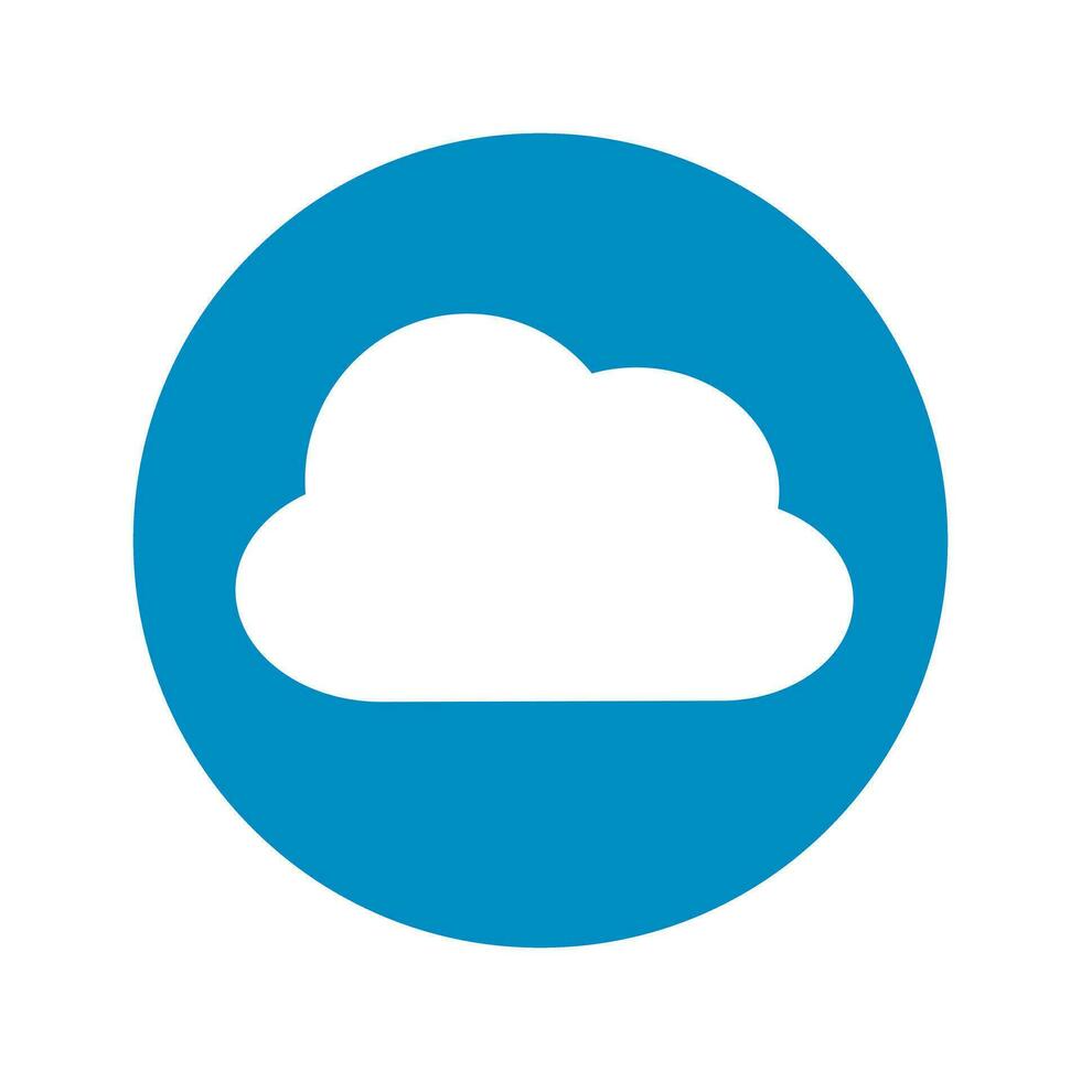 Round sky and cloud icon. Vector. vector