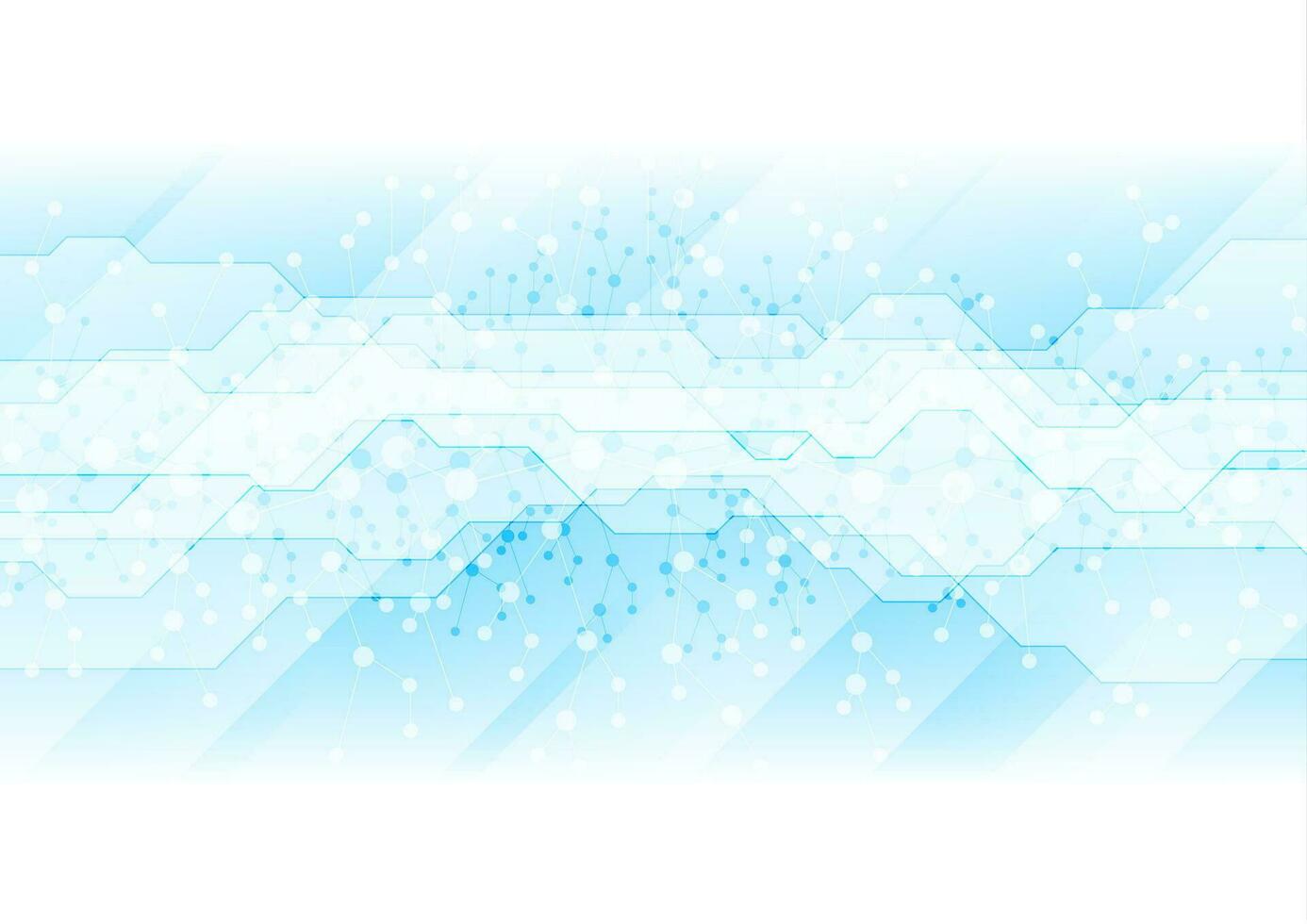 DNA blue molecules technology abstract background vector