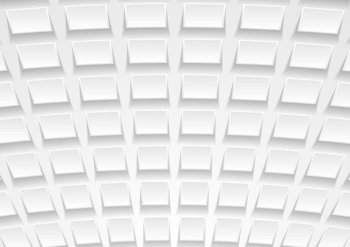 Abstract white tech paper squares background vector