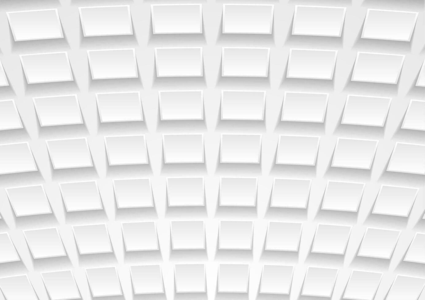 Abstract white tech paper squares background vector