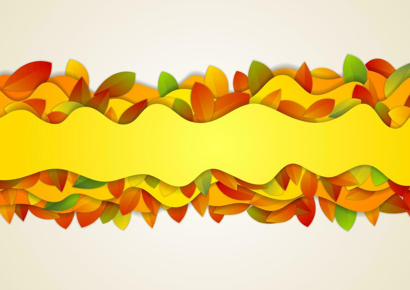 Abstract wavy corporate autumn background vector