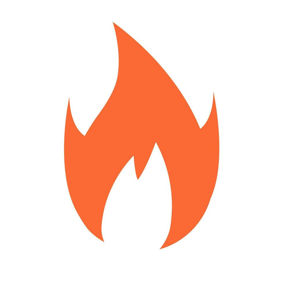 orange flame icon. fire icon. vector. vector