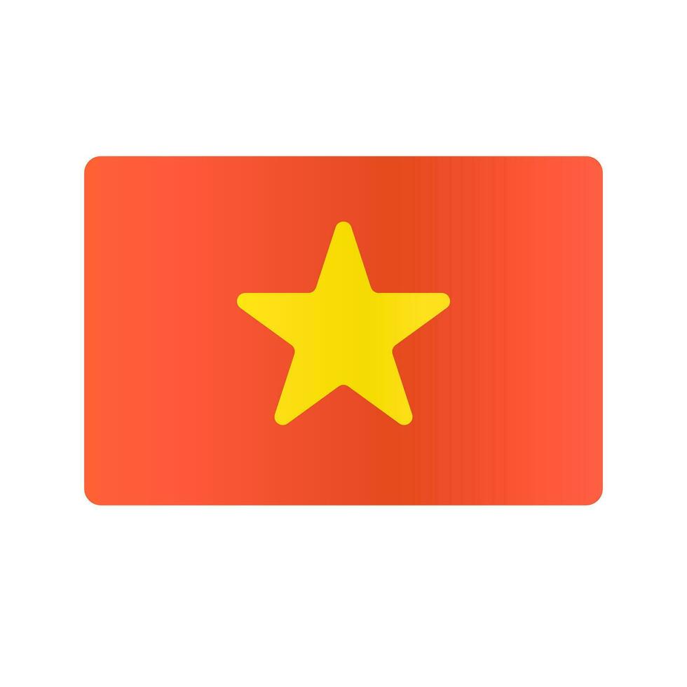 Modern Vietnamese flag icon. Vietnam. Vector. vector