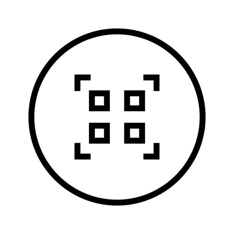 Round scan icon. Reader. Vector. vector