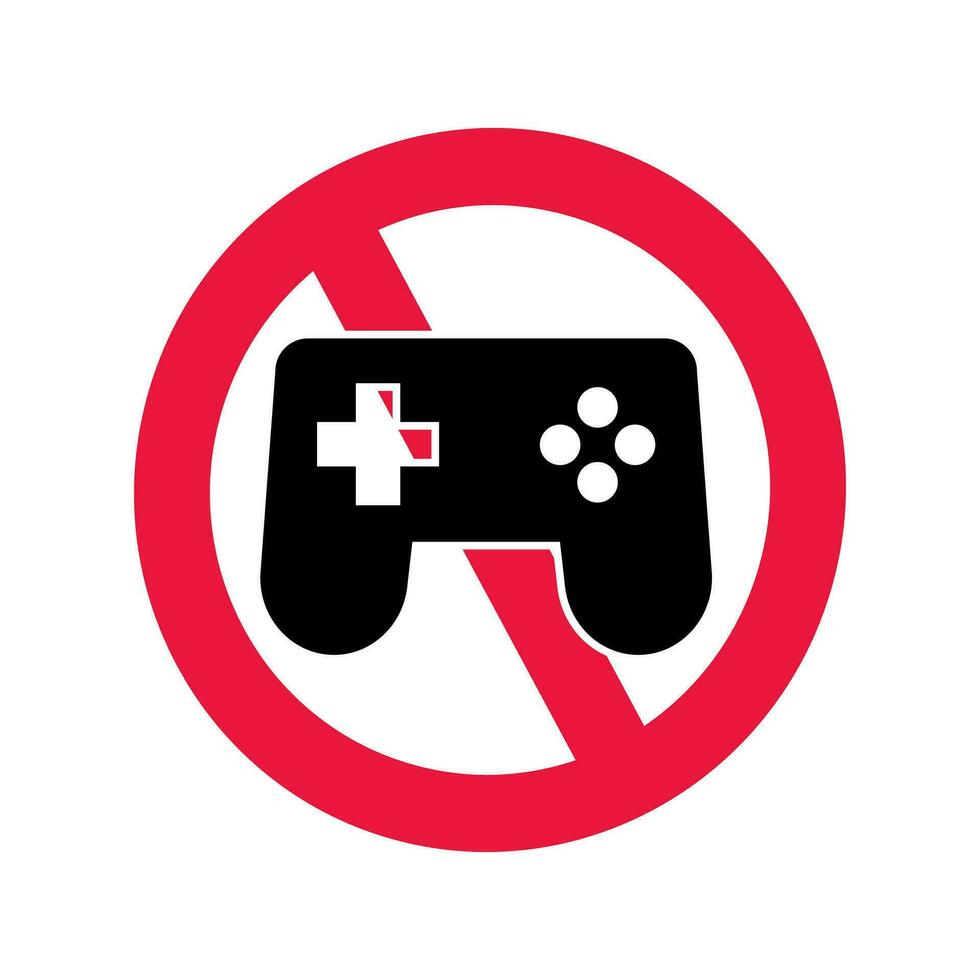 Prohibition of game. Gaming regulation. Vector. vector