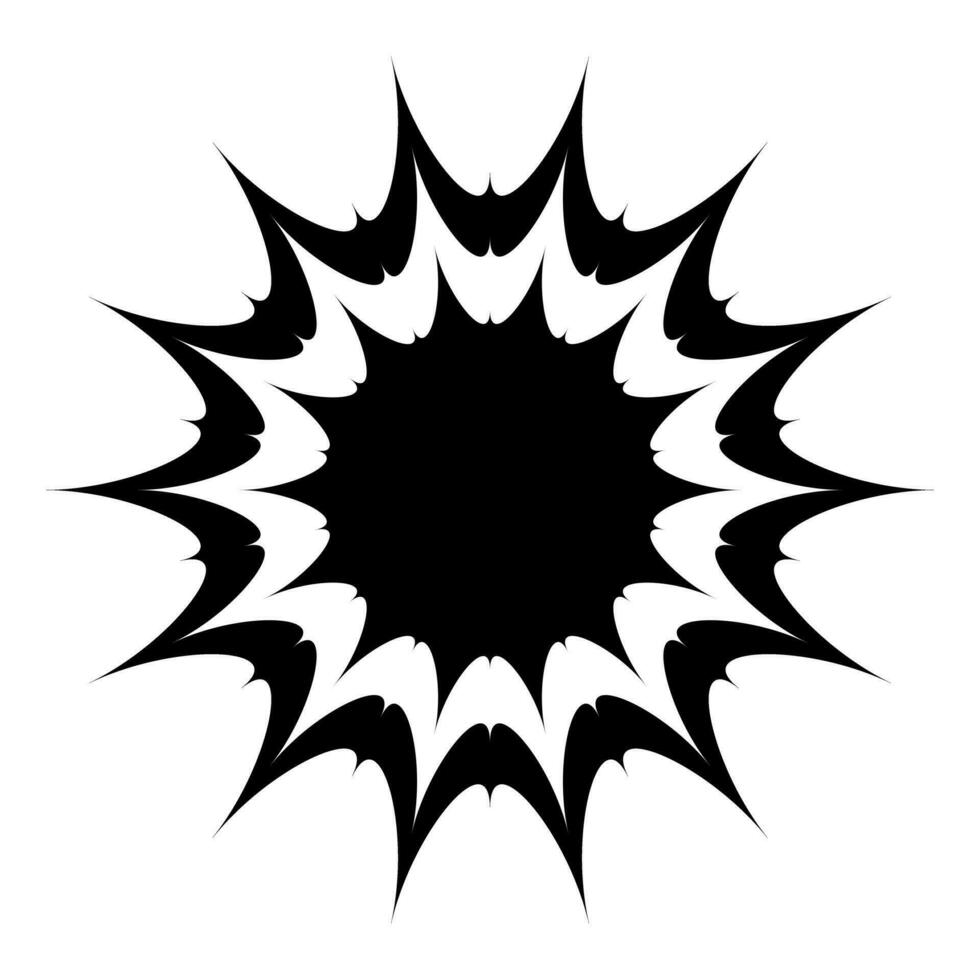 Explosion silhouette icon. Bursting effect. Attack. Vector. vector