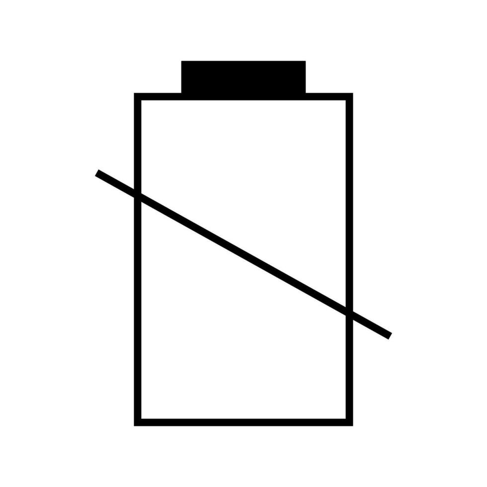 Out of battery icon. Out of charge. Vector. vector