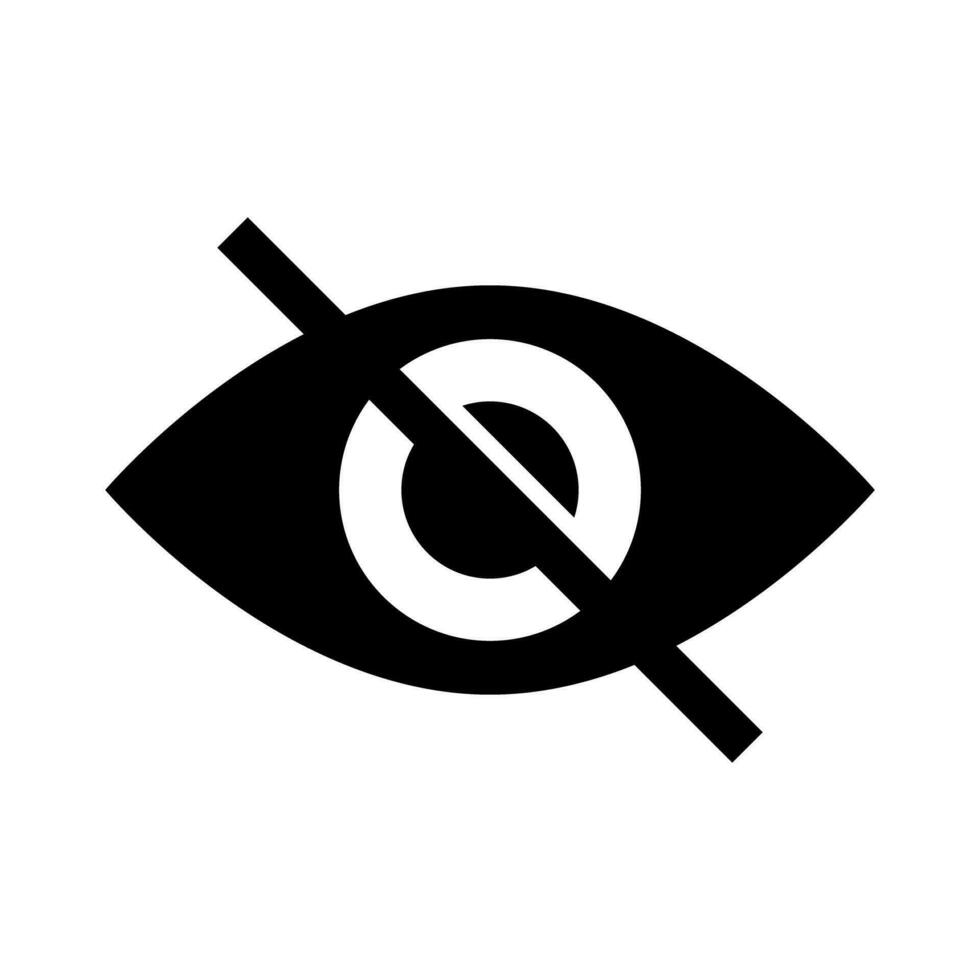 contraseña esconder ojo silueta icono. vector. vector