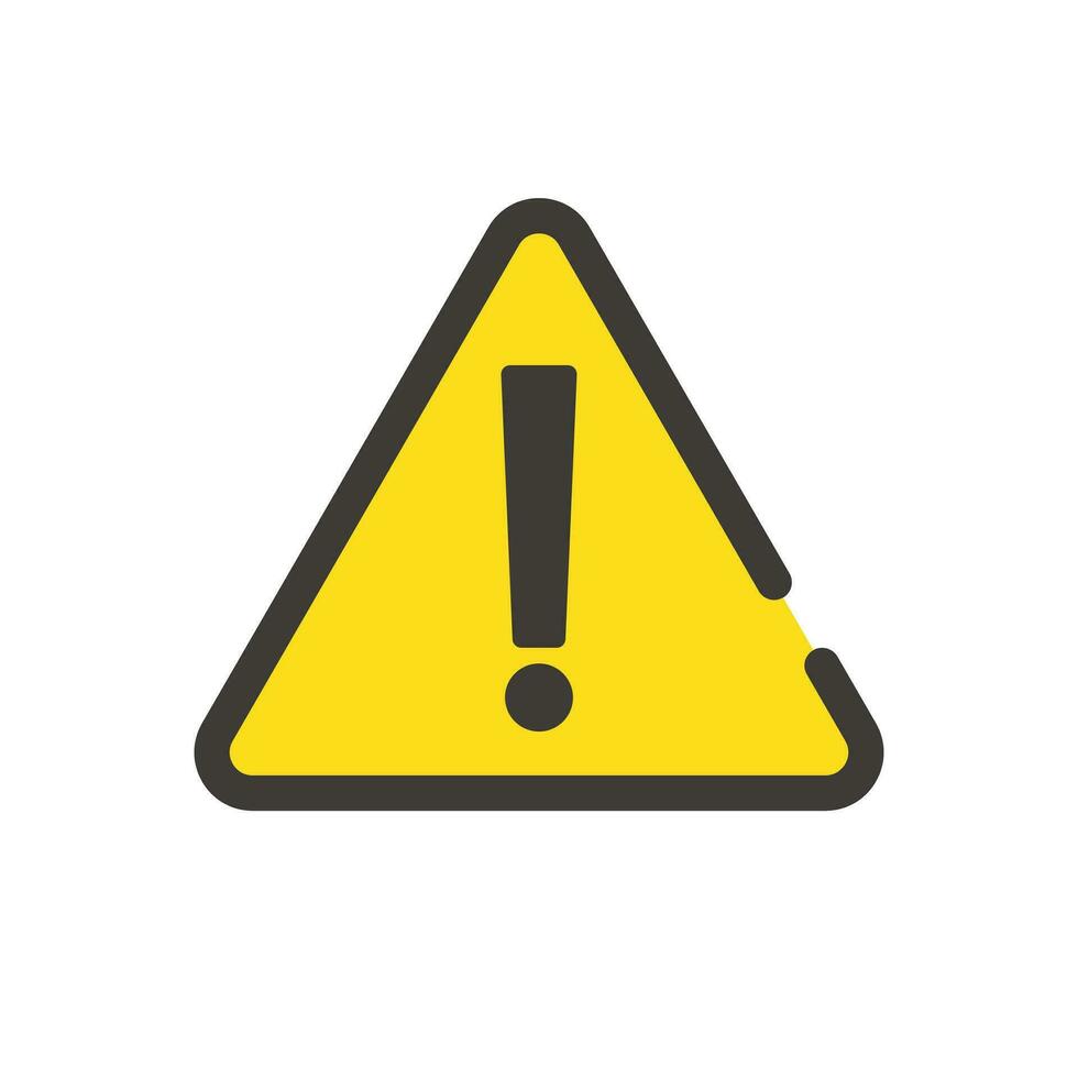 Surprise mark Triangle Warning or danger. Vector. vector