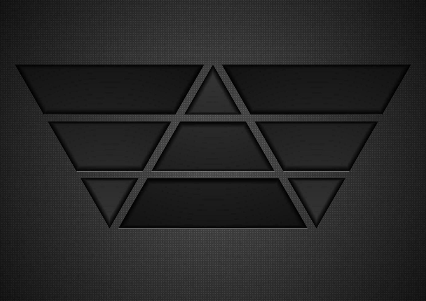 Black hi-tech concept abstract background with triangles vector