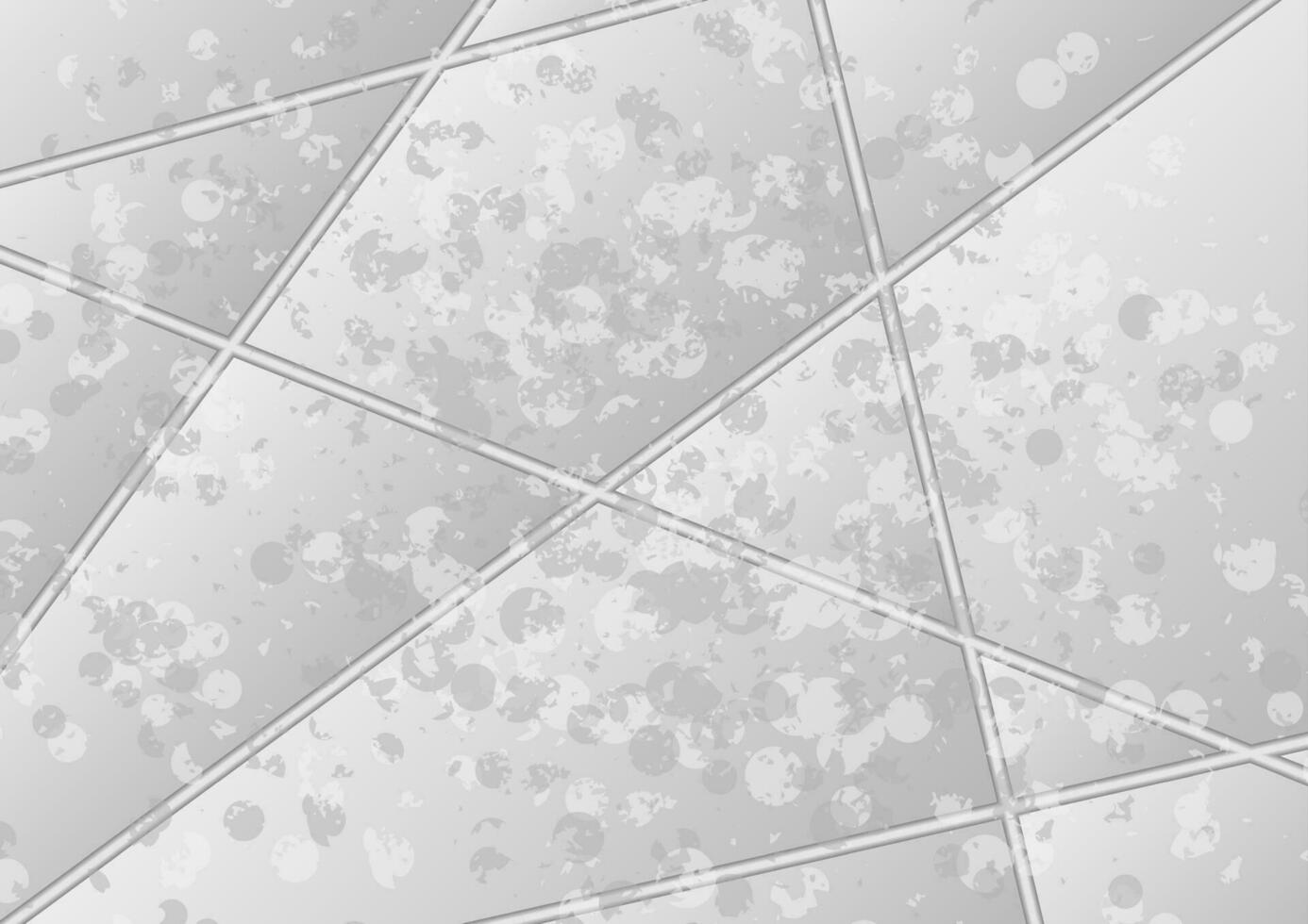 Light grey grunge polygonal tech abstract background vector