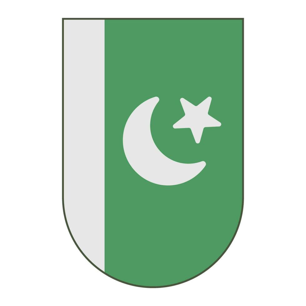 colgando pakistaní bandera icono. vector. vector