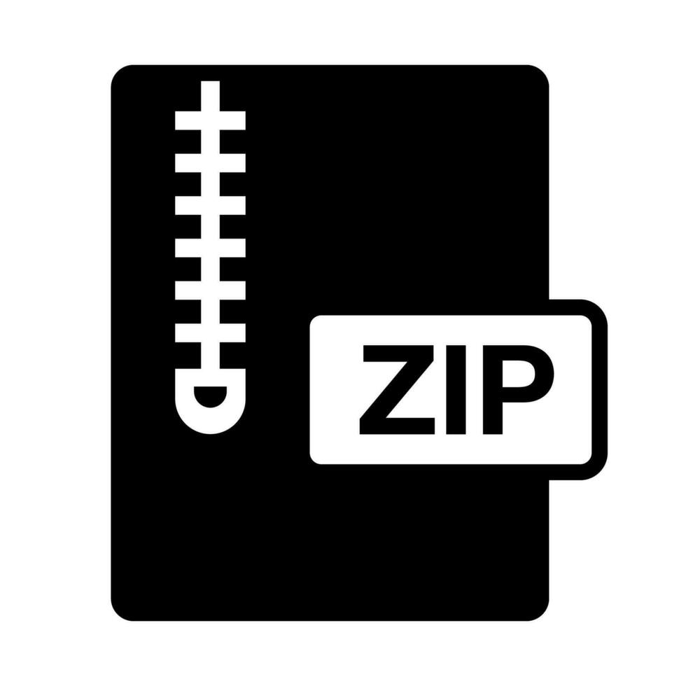 Archive file ZIP silhouette icon. Vector. vector