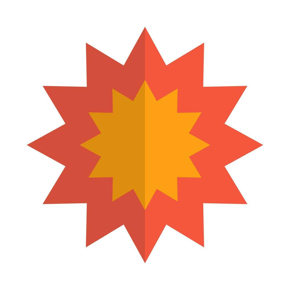 Explosion effect. Flame of the bombing. Vector. vector
