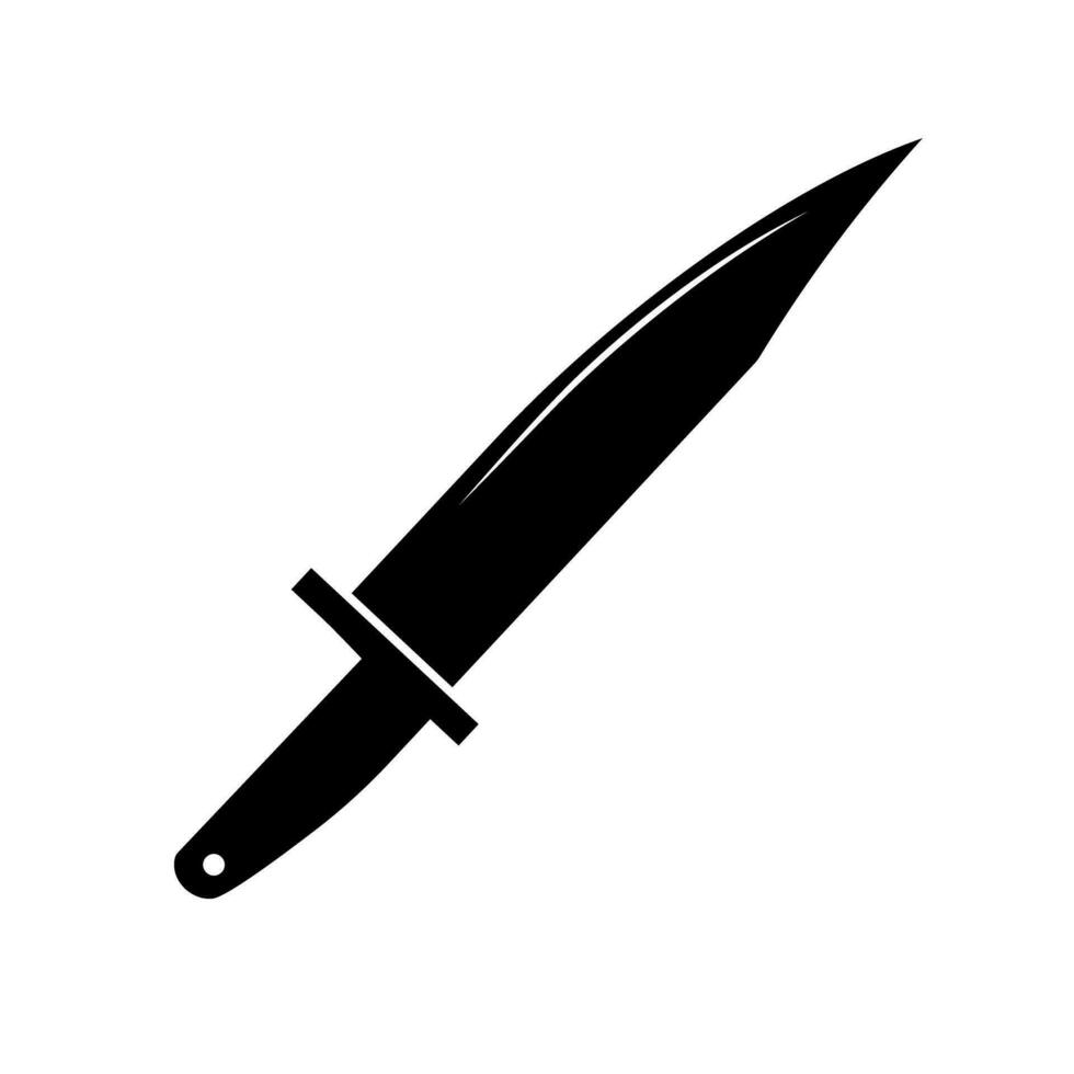 Hunting knife or dagger silhouette icon. Vector. vector