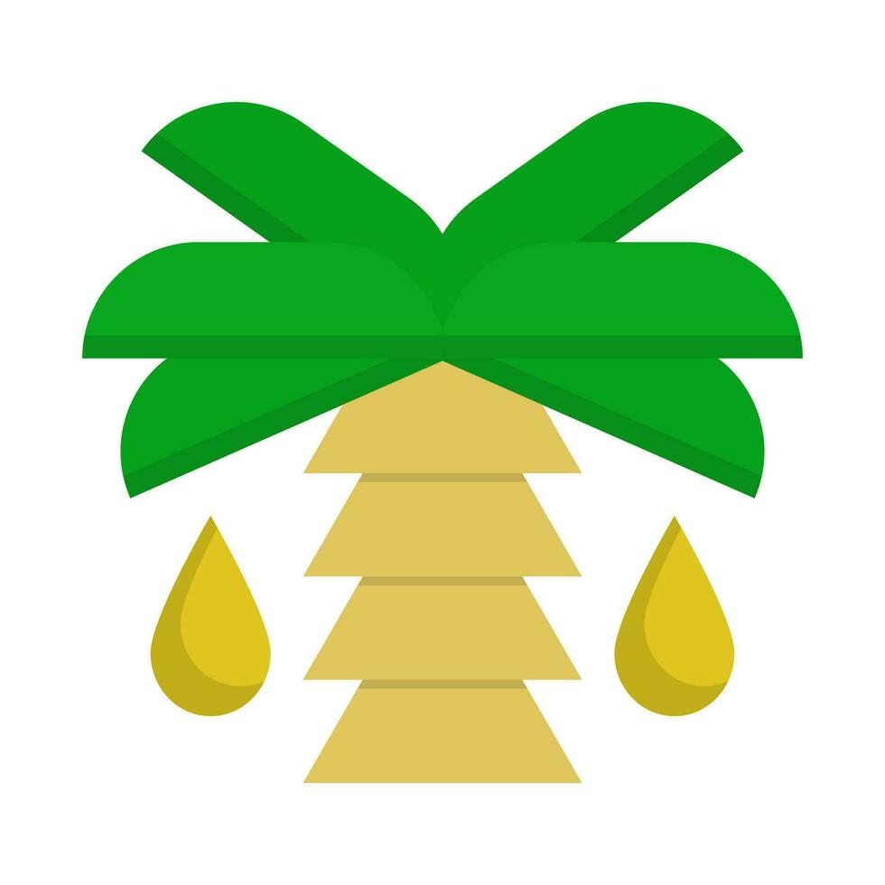 Flat design palm oil icon. Elaeis icon. Vegetable oil. Vector. vector