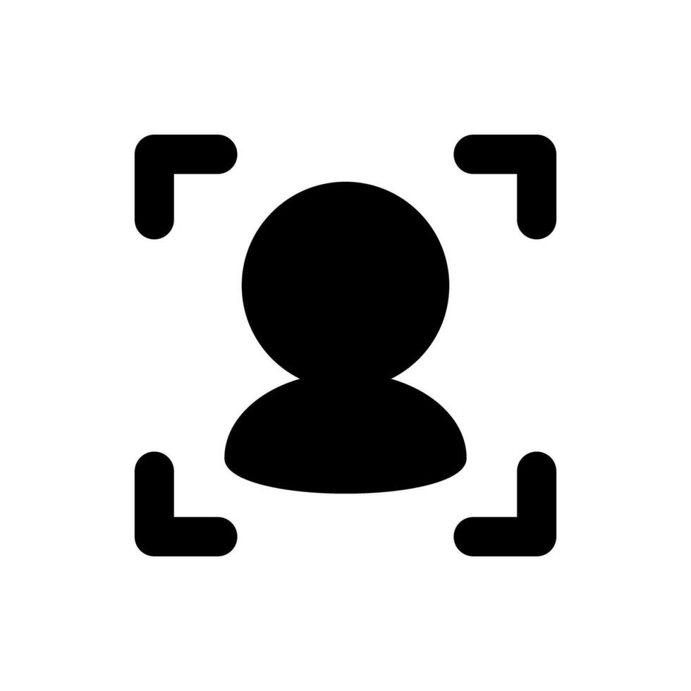 Person authentication silhouette icon. Vector. vector