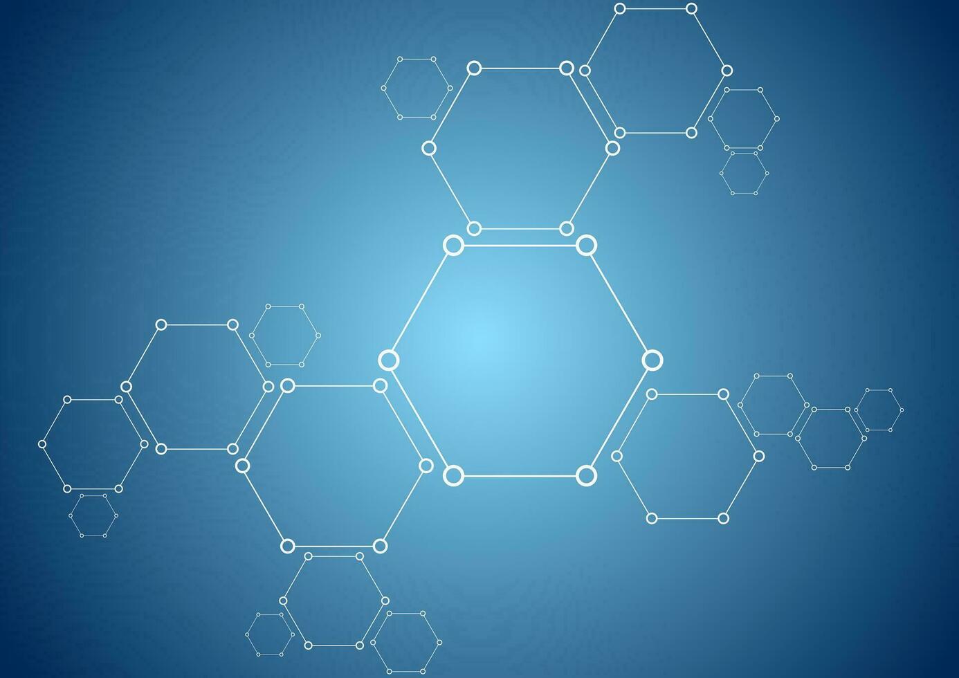 Molecular structure abstract tech bright background vector