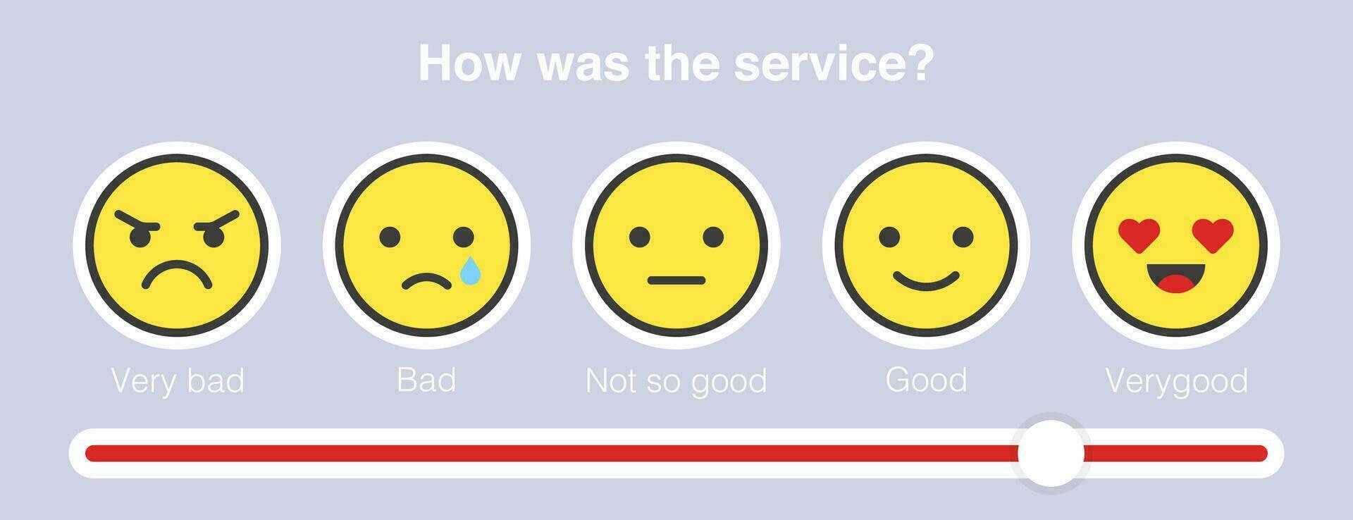 Feedback emoji infographic, Level of satisfaction rating for service vector