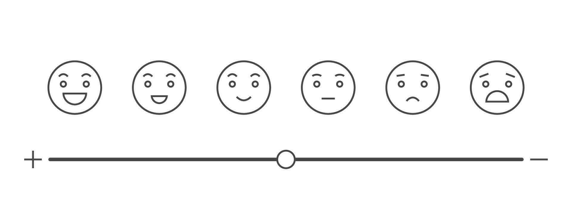 Feedback emoji infographic, Level of satisfaction rating for service vector