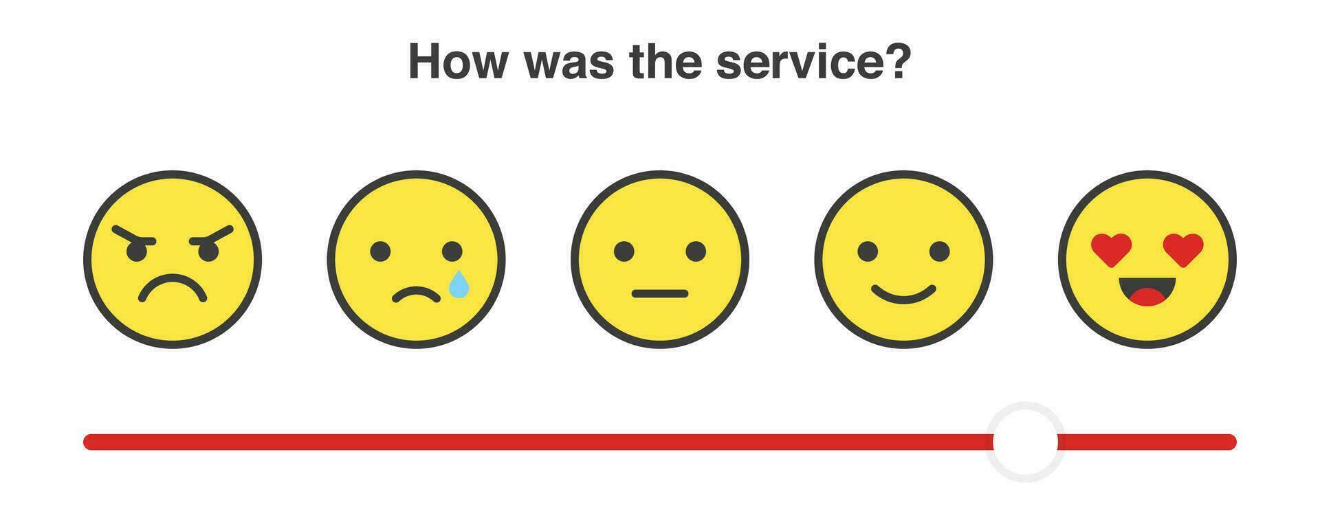 Feedback emoji infographic, Level of satisfaction rating for service vector