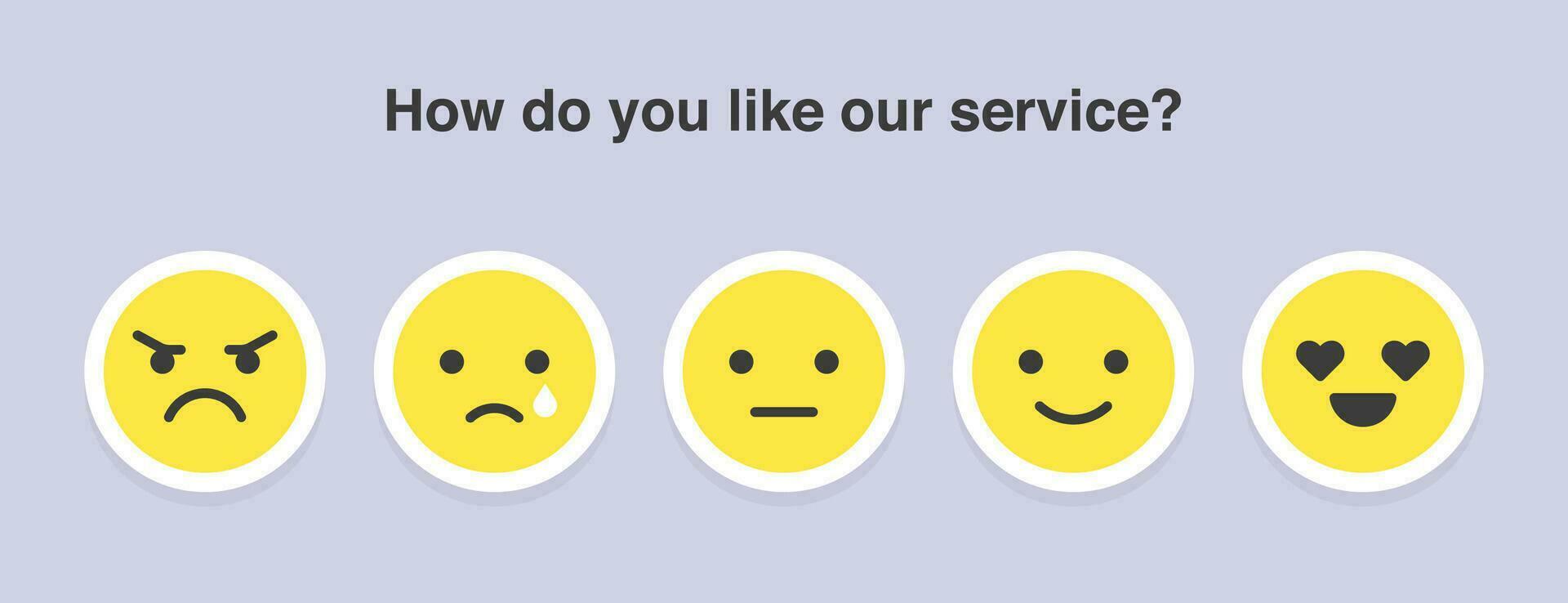 Feedback emoji infographic, Level of satisfaction rating for service vector