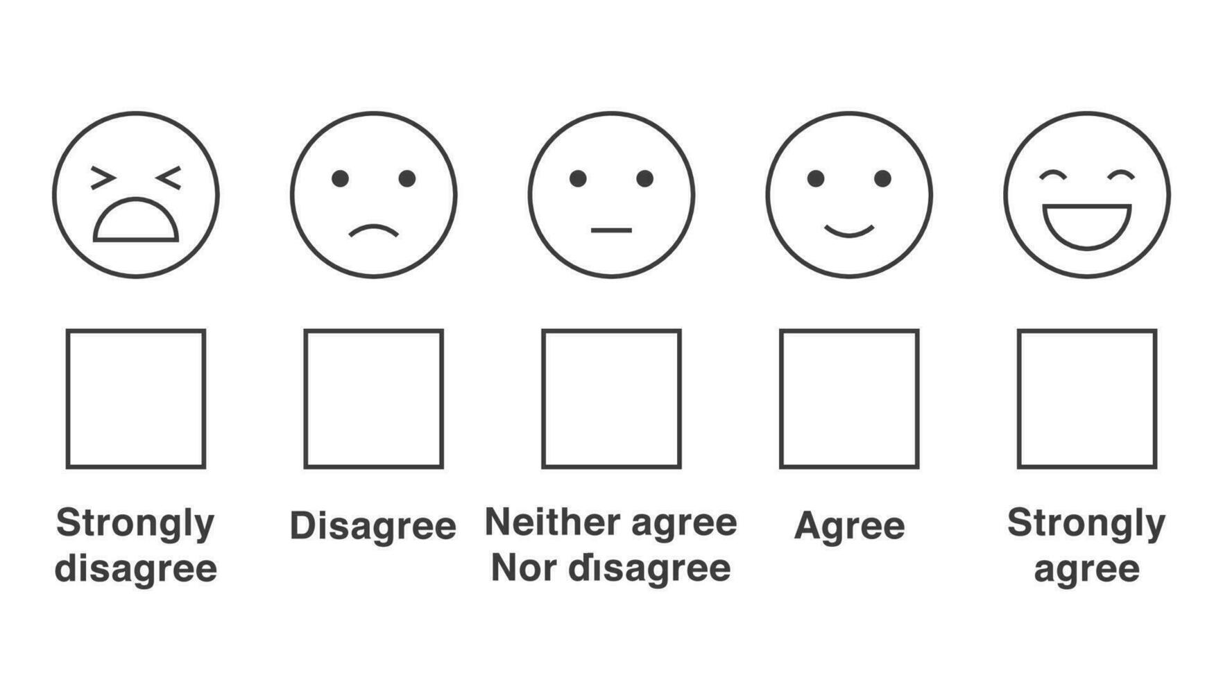 Feedback scale emoji face or rating scale of customer satisfaction concept vector