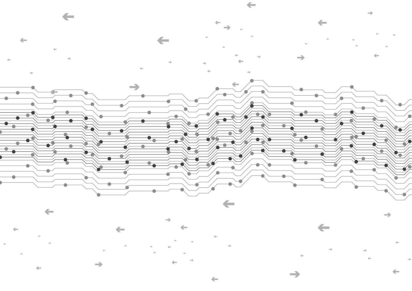 Abstract tech circuit board and arrows background vector