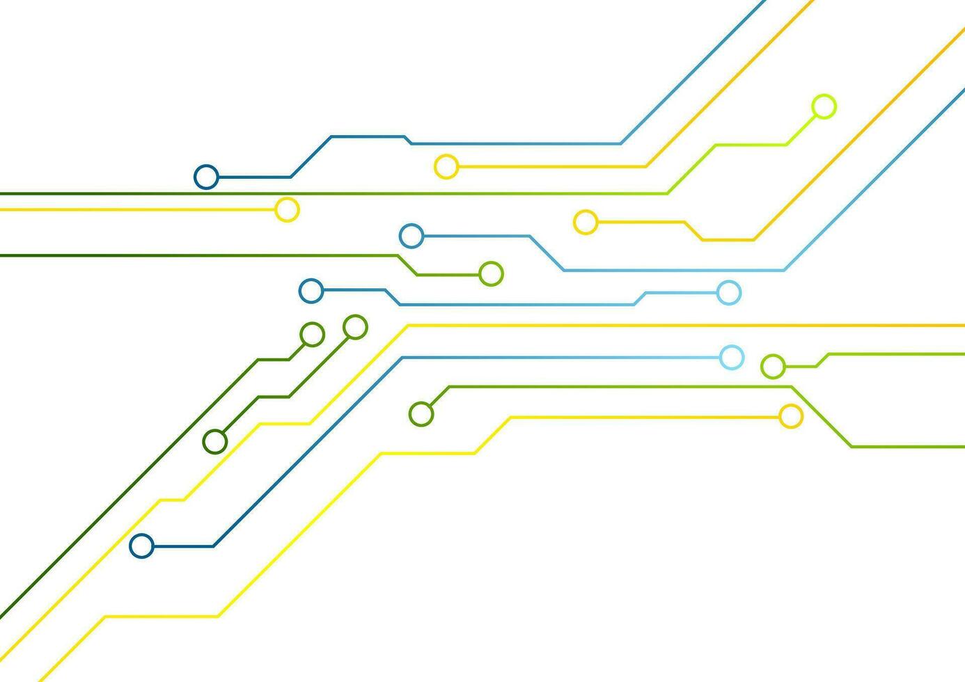 Tech bright circuit board background vector