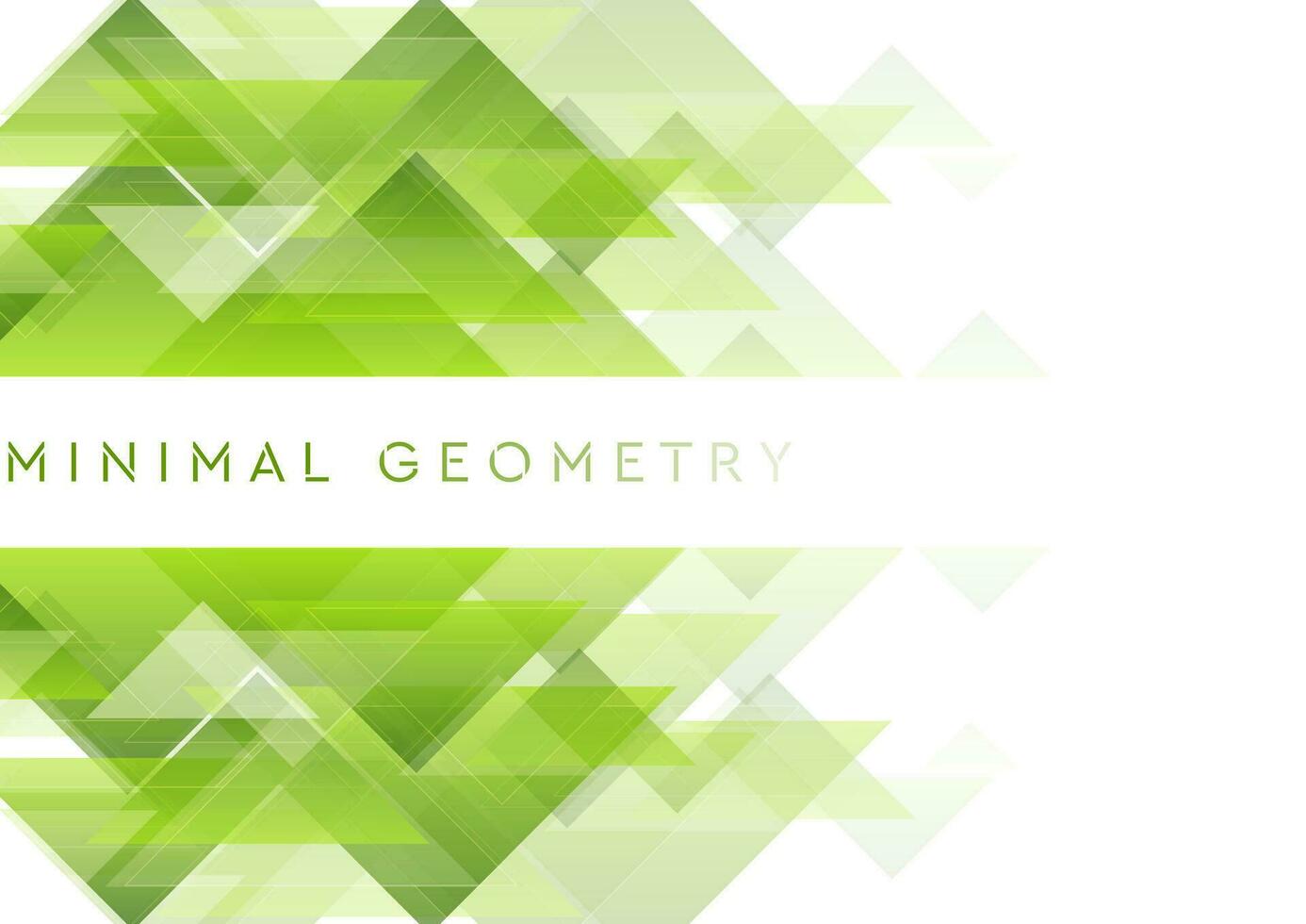 Green triangles tech abstract minimal geometry background vector