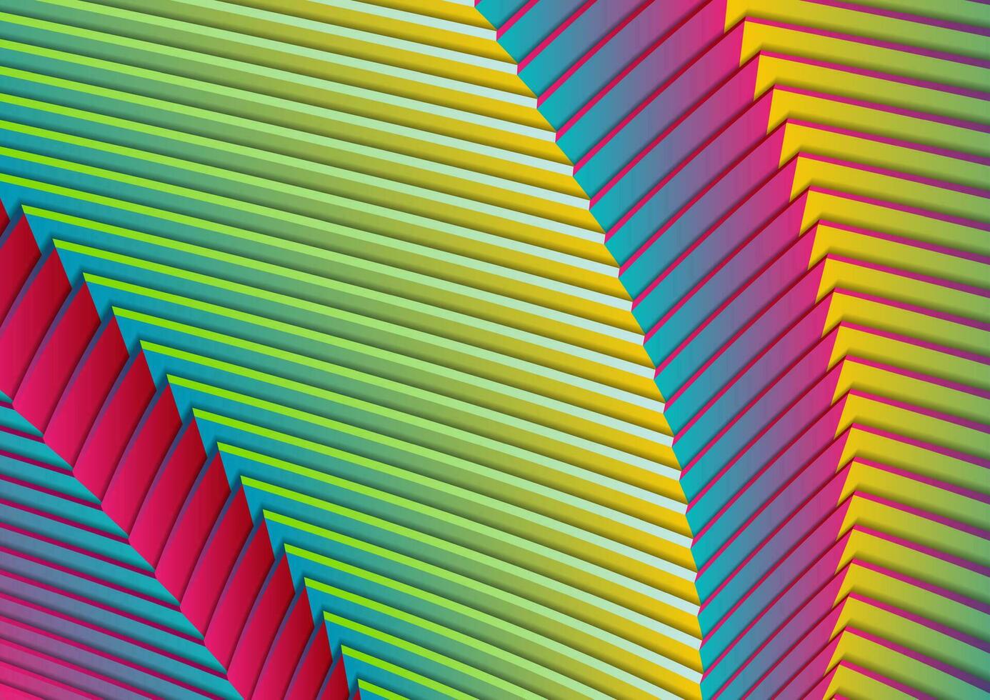 Colorful curved stripes refraction pattern vector design