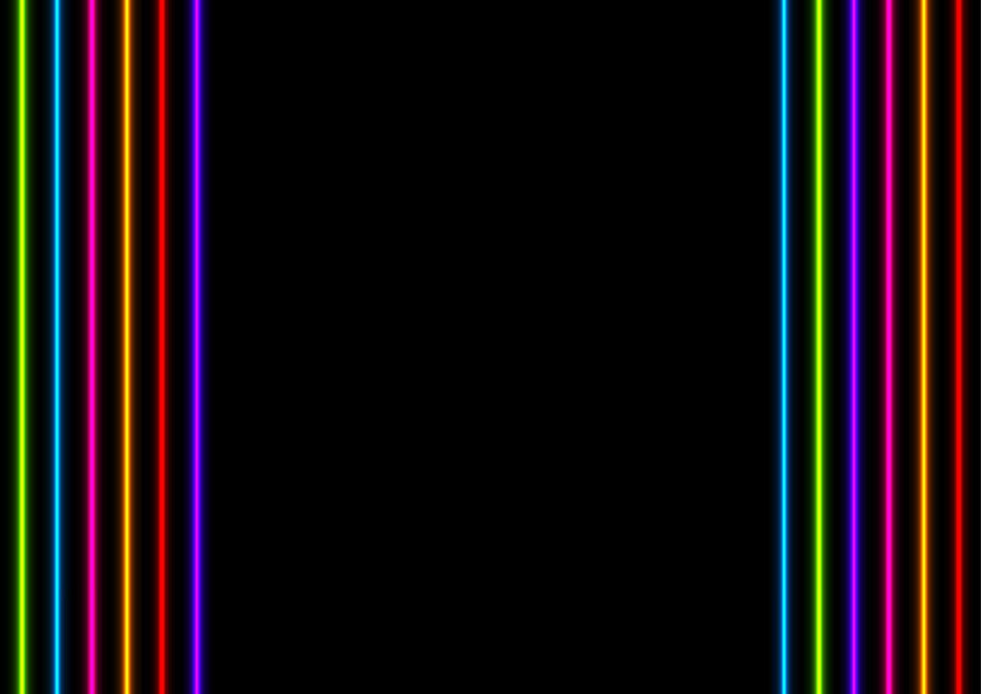 Colorful neon lines abstract retro vector art background