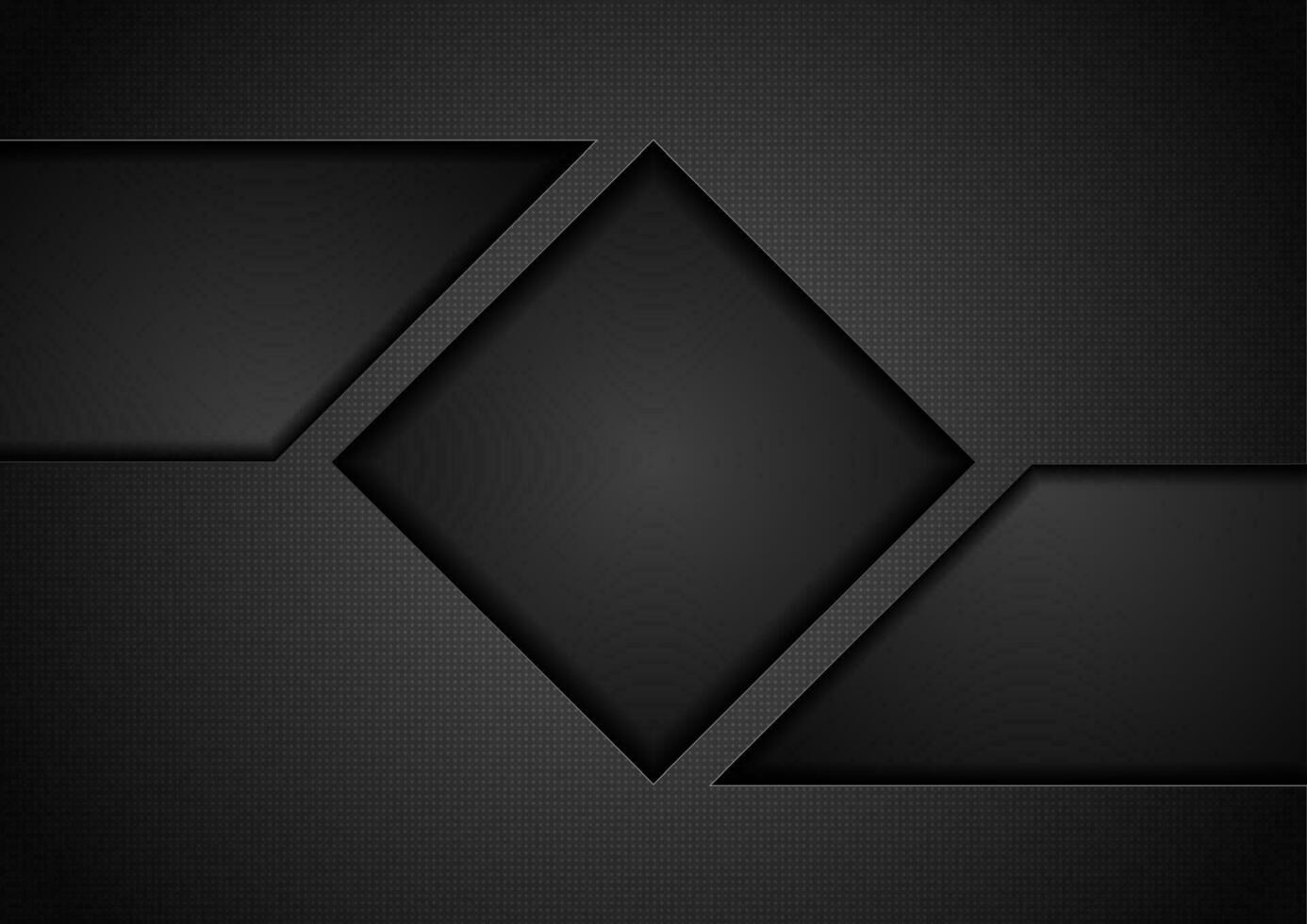 Black hi-tech concept abstract background with square vector