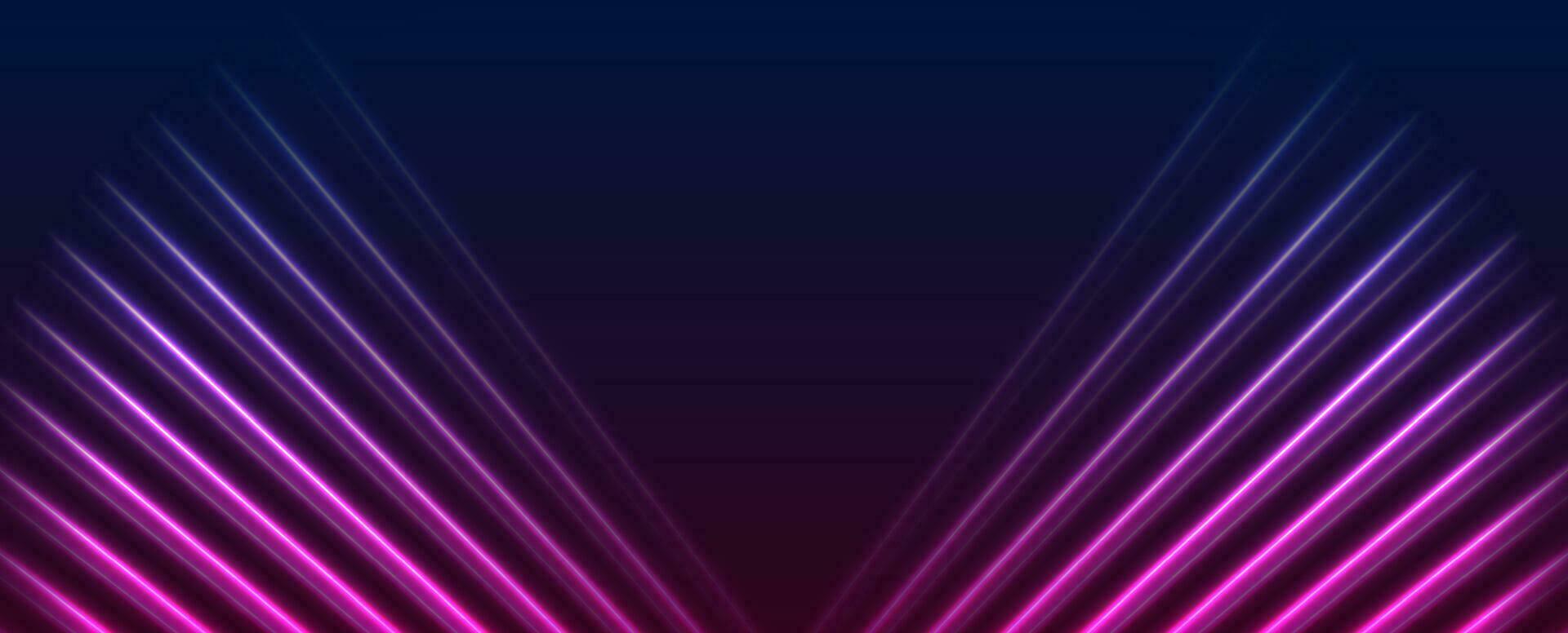 Blue ultraviolet neon laser lines technology background vector